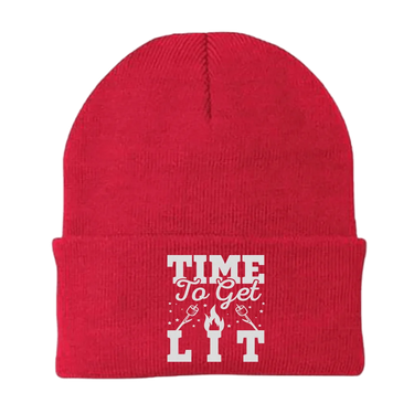 Time to Get Lit Embroidered Beanie